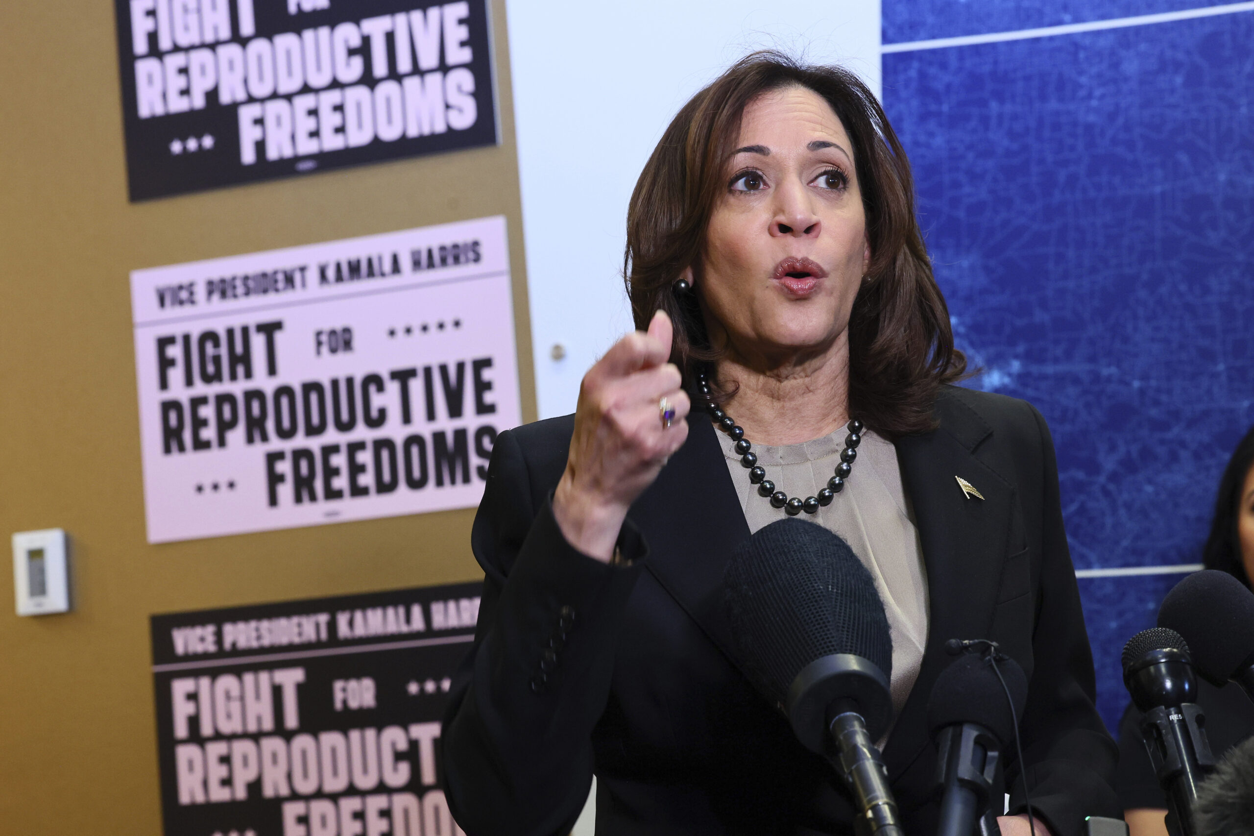 Kamala Harris becomes first vice president to visit an abortion ...