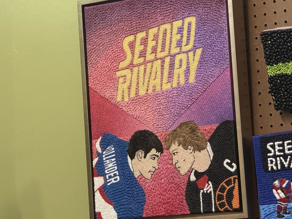 Seed art of two hockey players face-to-face below the text "SEEDED RIVALRY."