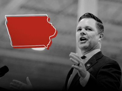 Photo illustration of U.S. Rep. Zach Nunn by Dakotah Kennedy, original photo by AP Photo/Charlie Neibergall